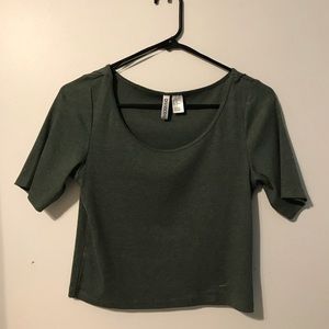 Green crop top